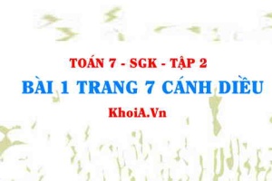 Bài 1 trang 7 Toán 7 Cánh Diều Tập 2
